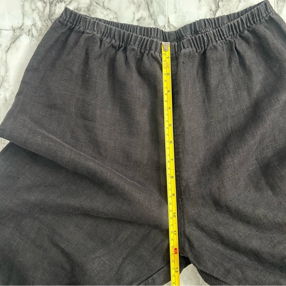 Private Edition by Chico’s | women’s size 1 Black linen pull-on pants wide Leg - Picture 8 of 10